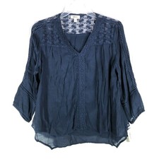 Style & Co. Women's Black Floral Lace Overlay Short-Sleeve Top, Size XL — listing 3