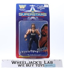 Vintage WWF/WWE Wrestling Action Figure - Muscular Wrestler in Black & Green Tights — listing 6