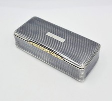 Silver Niello Lidded Round Trinket Box with Star Pattern and Faceted-Stone Finial — listing 2
