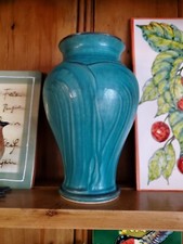 Arts & Crafts Matte Green Art Pottery Vase with Stylized Floral Decoration Impressed 'Roseville' or 'RV' mark — listing 3