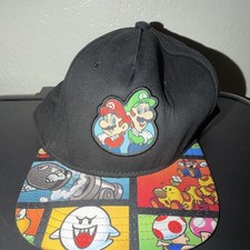 Super Mario Embroidered Youth Baseball Cap - Blue/Red Snapback — listing 5