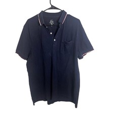 J.Crew Men's Tipped Piqué Polo Shirt, Heather Blue, Size L — listing 3
