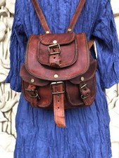 Brown Faux Leather Backpack — listing 2
