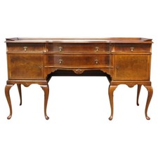 Queen Anne Style Mahogany Sideboard / Server with Cabriole Legs and Carved Shell Apron — listing 6