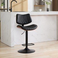 Pair of Metal Swivel Counter-Height Bar Stools with X-Back and Padded Microsuede Seats — listing 3