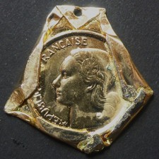 Hand-Carved Hobo Nickel-Style Coin Pendant Dated 1953 with High-Relief Female Portrait — listing 3