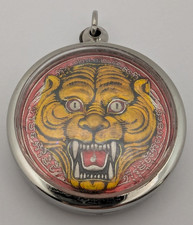 Thai Buddhist Amulet Pendant (Rian) Depicting Phra Phrom / Brahma Deity, Teardrop Form — listing 4