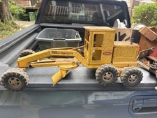 Vintage Tonka Diesel No. 600 Pressed Steel Road Grader, Orange — listing 5