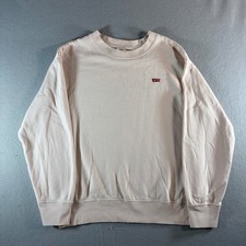 Levi's Red Distressed Logo Crewneck Sweatshirt, Men's Medium, listing 5