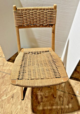 Mid-Century Modern Hans Wegner Style Woven Rope Lounge Chair — listing 6