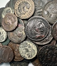 Ancient Roman Bronze Coin (AE follis/nummus), heavily patinated, uncertain emperor — listing 5