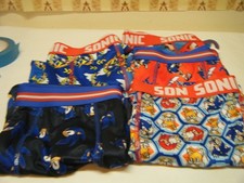 Boys Character Boxer Briefs Underwear Bundle - Sonic the Hedgehog & TMNT (5-Pack) Medium
