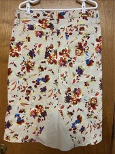 Floral Print Denim Skirt, Retro 60s/70s Style Multicolor, listing 4
