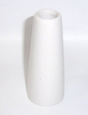 White Ceramic Bud Vase with Textured Pebble Pattern and Angled Rim — listing 5