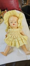 Vintage 1950s Hard Plastic Baby Doll with Molded Hair and Sleep Eyes, approx 20-22 inches — listing 5