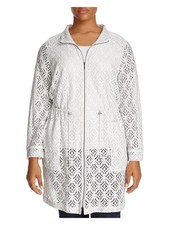 NIC+ZOE Textured Soutache Cornelli Lace Open-Front Cardigan Jacket, Size M — listing 4