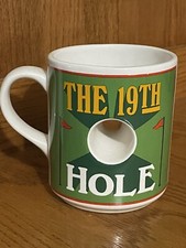 golf novelty ceramic Novelty 19th Hole Golf-Themed Ceramic Mug with Sculpted Club, Ball, Cap & Flag — listing 6