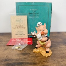 Vintage 1930s Walt Disney Three Little Pigs "Who's Afraid of the Big Bad Wolf" Book-Shaped Tin Still/Register Bank with Key and Original Box — listing 2