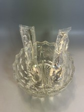 Fostoria American Divided Relish Dish with Handles, 12 inch — listing 5