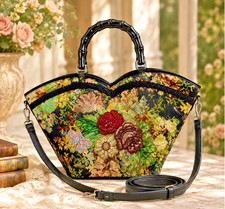 Boho Embroidered Floral Mandala Handbag with Zip Top and Detachable Crossbody Strap — listing 6
