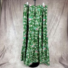 Boho Floral Tiered Button-Front Maxi Skirt with Drawstring Waist — listing 6