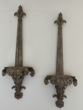 Vintage Gold Rococo Ornate Wall Candle Sconce, Molded Resin/Syroco Style — listing 3