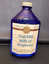 Vintage Cobalt Blue Glass Milk of Magnesia / Medicine Bottle by Owens-Illinois — listing 3