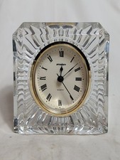 Staiger Lead Crystal Quartz Desk Clock, Square Cut-Glass Case, West Germany — listing 2