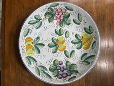 Italian Handmade Ceramic Bowl with Twisted Rope Handles and Colorful Textured Glaze — listing 2