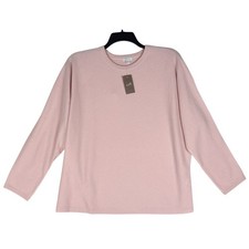 J.Jill 100% Cashmere Crewneck Sweater, Rosewater, Size L, NWT