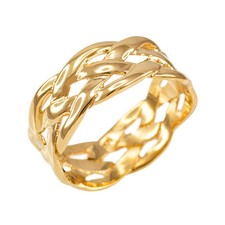 celtic wedding band Gold Celtic Braided Wedding Band Ring with Woven Center Design