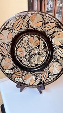 Vintage Turkish Etched Copper Wall Charger with Floral Medallion — listing 3