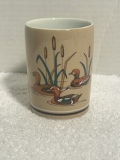 Wood Ducks by Andre Richard 3-Piece Ceramic Bathroom Set (Toothbrush Holder, Soap Dish, Tumbler) — listing 2