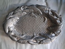 Arthur Court Aluminum Fish Serving Bowl / Platter, 1976
