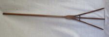 Antique Farm Tool Wall Display - Hay Forks, Ox Yoke, Cast Iron Wheel & Hand Drill — listing 5