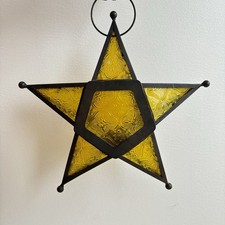 Vintage Amber Depression Glass Star/Petal Shaped Dish, 6.5 inch — listing 6