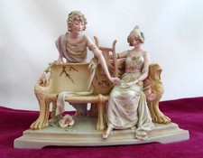 Rococo-Style Porcelain Courting Couple Figural Table Lamp with Mandolin Player — listing 5
