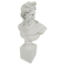 Apollo Belvedere Bronze-Tone Bust on Marble Base — listing 2