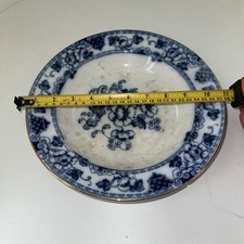 Antique Blue & White Transferware Dinner Plates, Romantic Pastoral Scene, Pair No - only the 'No. 15' cartouche is pres — listing 5