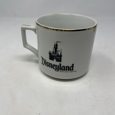 Vintage Disneyland Walt Disney Productions Castle Logo Ceramic Coffee Mug with Gold Rim, Made in Japan — listing 6