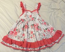 Makena Lane Girls' Apple Print Pinafore Dress, Size 3 — listing 5