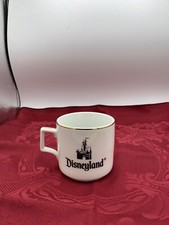 Vintage Disneyland Walt Disney Productions Castle Logo Ceramic Coffee Mug with Gold Rim, Made in Japan — listing 3