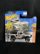 Hot Wheels Diecast Cars Lot - White Race Car with Splatter Graphics & Baja Beetle with Flames — listing 2