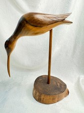 Hand-Carved Folk Art Hummingbird Sculpture on Turned Finial Base, Signed H. Michener 2022 — listing 5