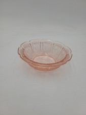 Pink Depression Glass Cherry Blossom Pattern Serving Plate / Cake Plate — listing 4