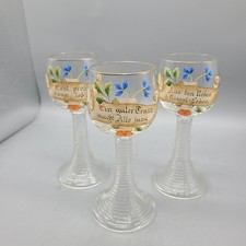 Vintage Roemer German Wine Glasses with Green Beaded Prunt Stems (Set) — listing 2