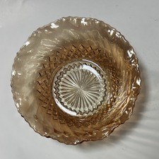 Marigold Carnival Glass Bowls, Lot of 4 Iridescent Pieces — listing 4
