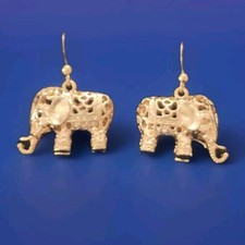 Bohemian Filigree Elephant Drop Earrings — listing 5