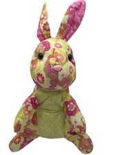 Vintage Plush Bunny Rabbit with Floral Crown and Green Ribbon Hat — listing 6