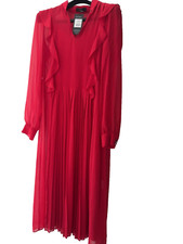 Cue Red Ruched Sleeveless Cocktail Dress, Size 16, New With Tags — listing 4